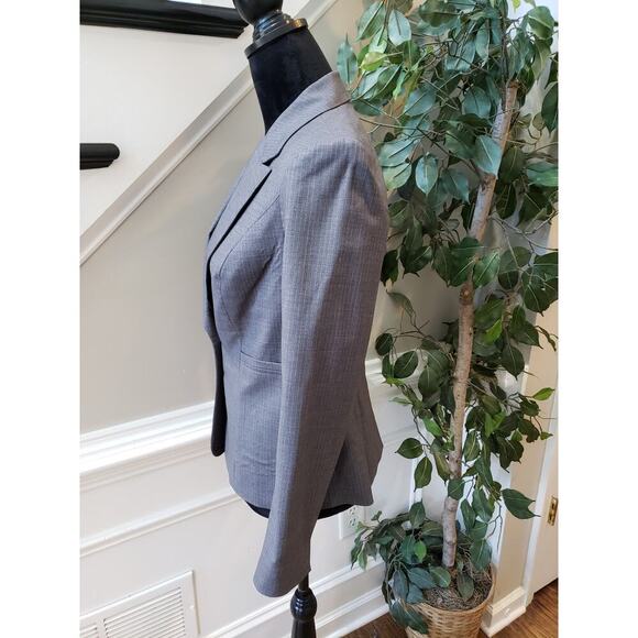 The Limited Blazer Jacket Women's Size 4 Gray Pinstripe Wool Single Breasted - Picture 11 of 16